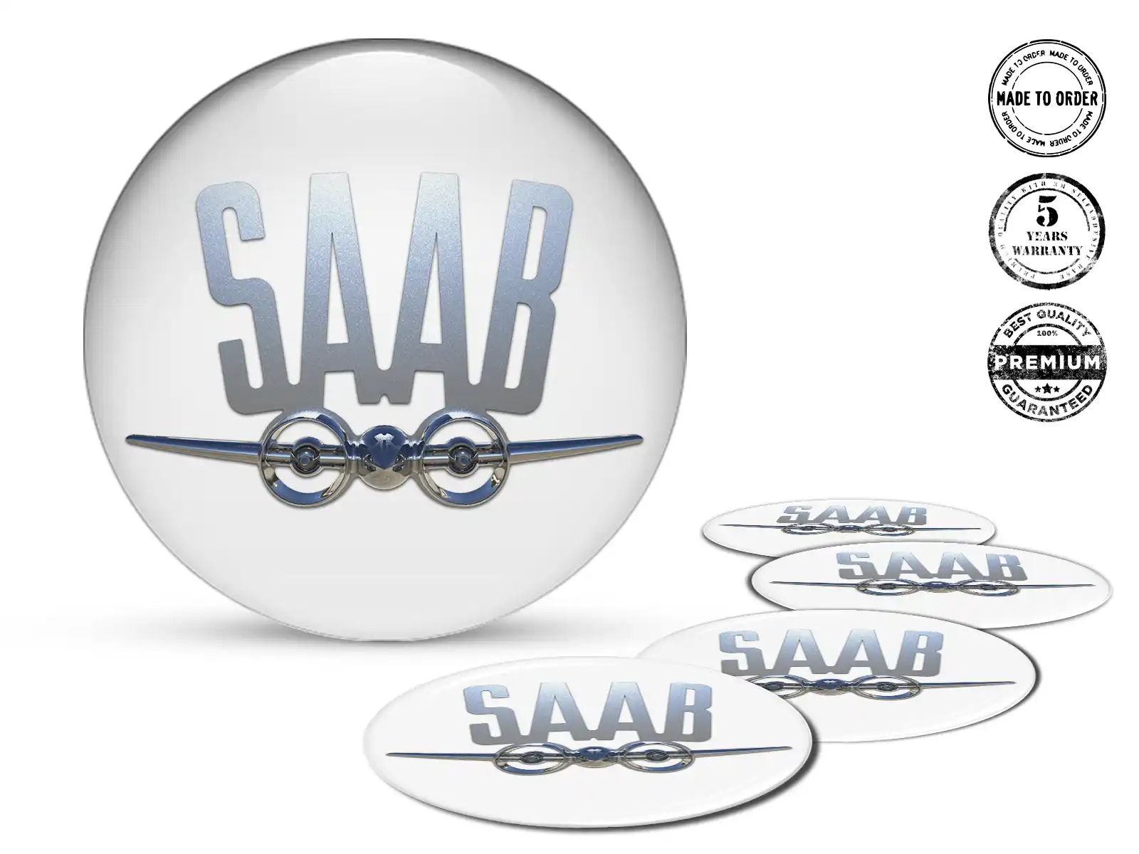 Saab Gewölbte Sticker Individuell Stellar Momentum Wave
